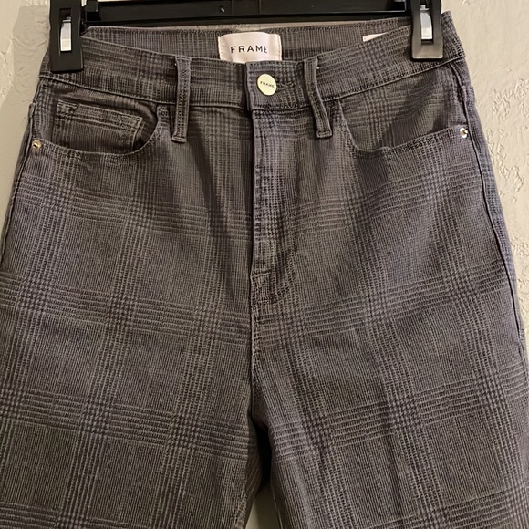 Frame Ali high-rise in grey plaid - Picture 4 of 11